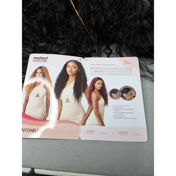 Antonella Wig #1B Off Black Long Wavy Melted Hairline Synthetic Lace Front - Picture 9 of 10